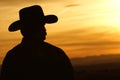 Cowboy Sunset Silhouette