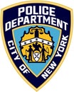 Emblem of the New York Police Department. USA