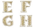 Golden Capital Letters 2