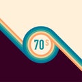 70s, 1970 abstract vector stock retro lines background. Vector illustration