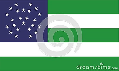 New York Police Department Flag NYPD vector isolated on transparent background. One stripe for each borough with 24 stars Vector Illustration