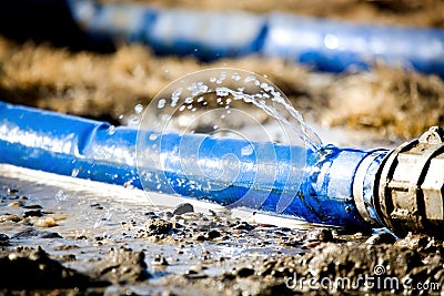 Wasting water Stock Photo