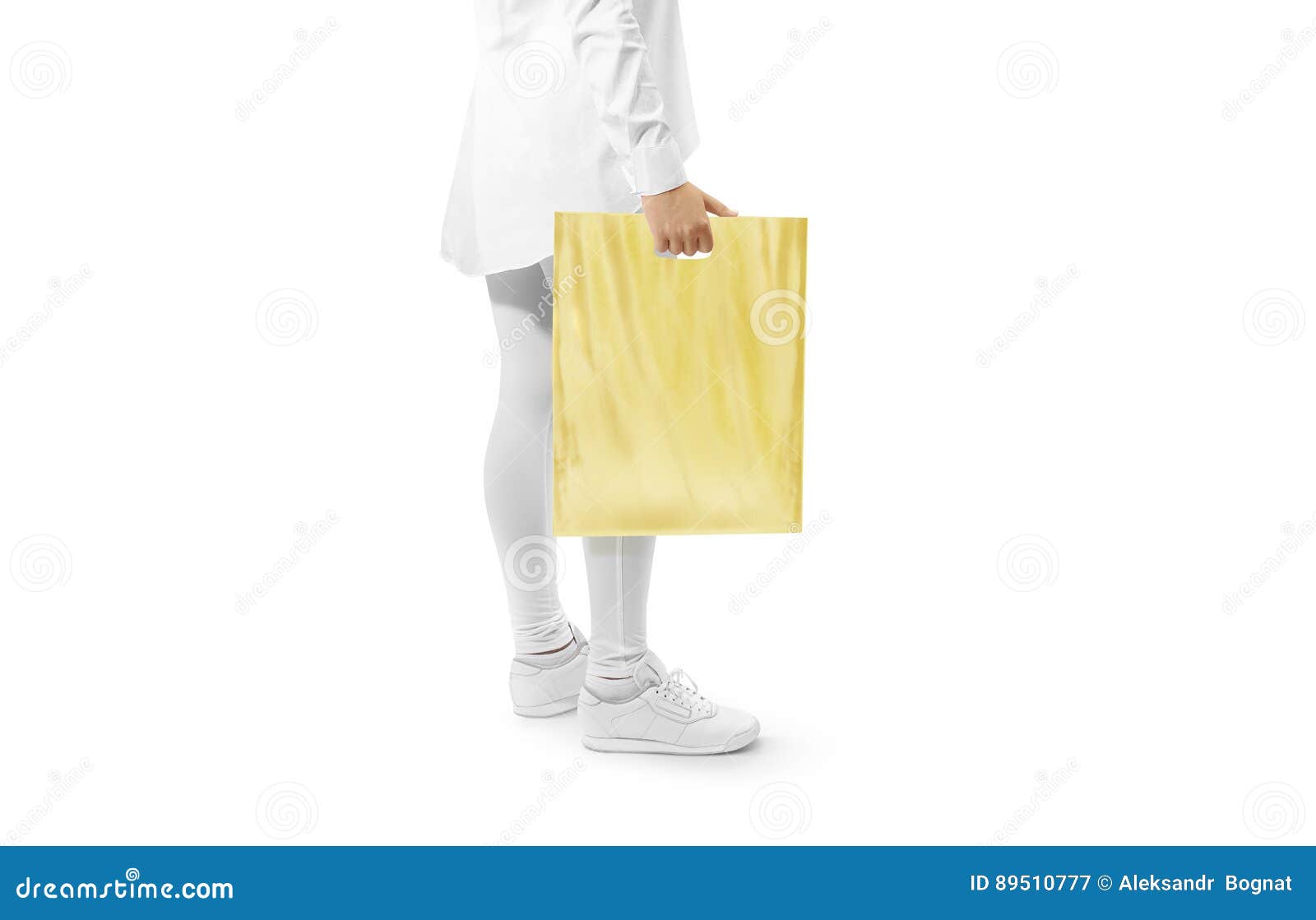 Download Blank Yellow Plastic Bag Mockup Holding Hand Stock Image ...