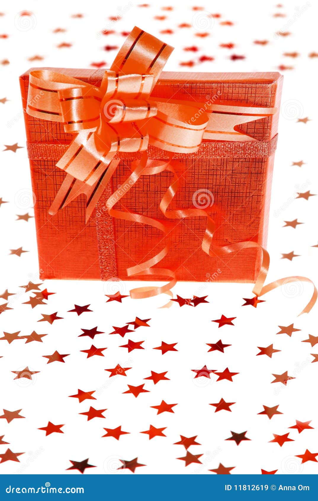 Gift box with stars stock image. Image of close, december - 11812619