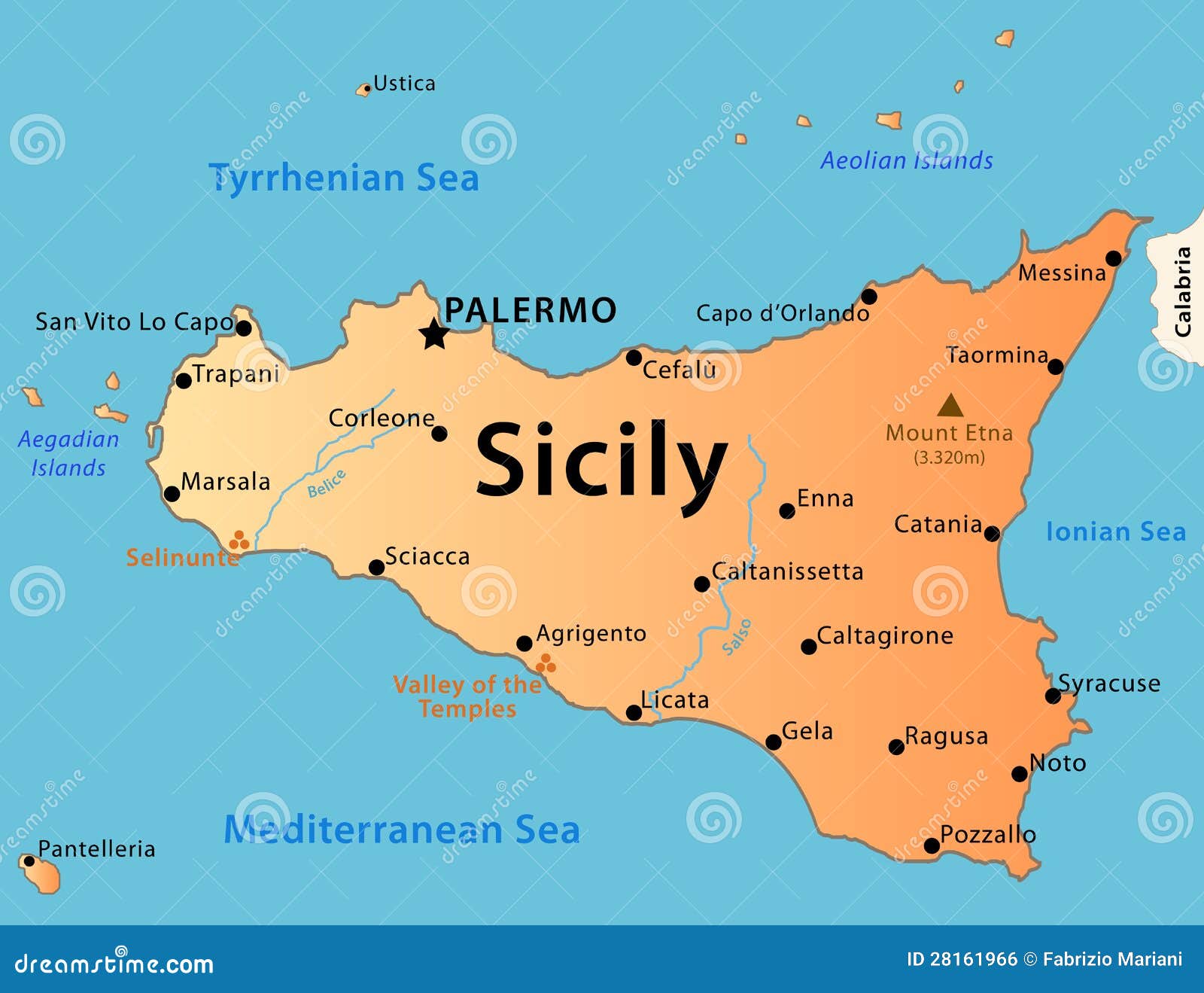 Map Of Sicily And Islands