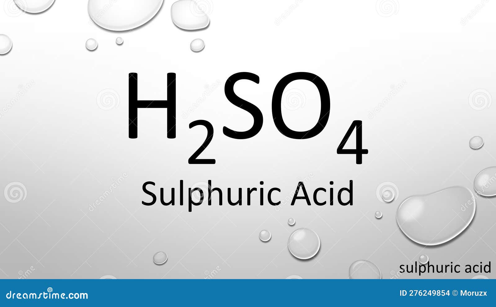 Sulphuric Acid Chemical Formula On Waterdrop Background, 46% OFF