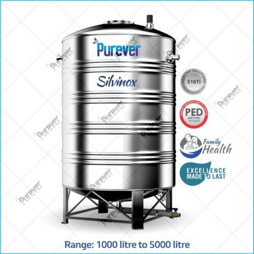 Silver Silvinox Model 6 Layer With 1500 Liter Water Storage Capacity Stainless Steel Water Tanks