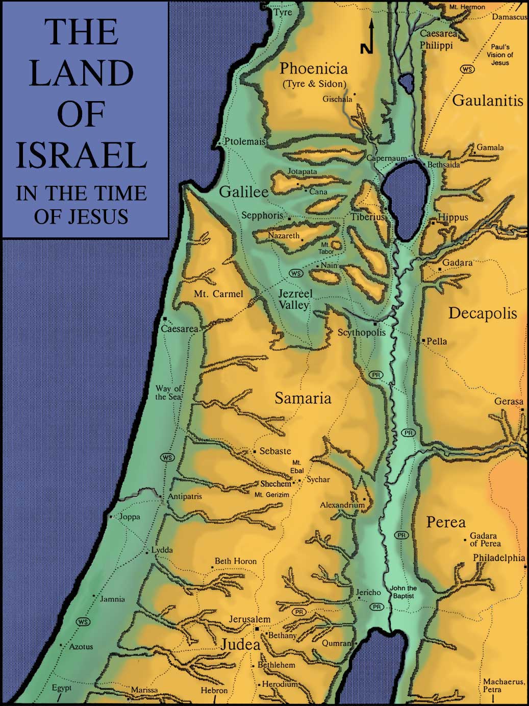 Map Of Israel During Jesus Day