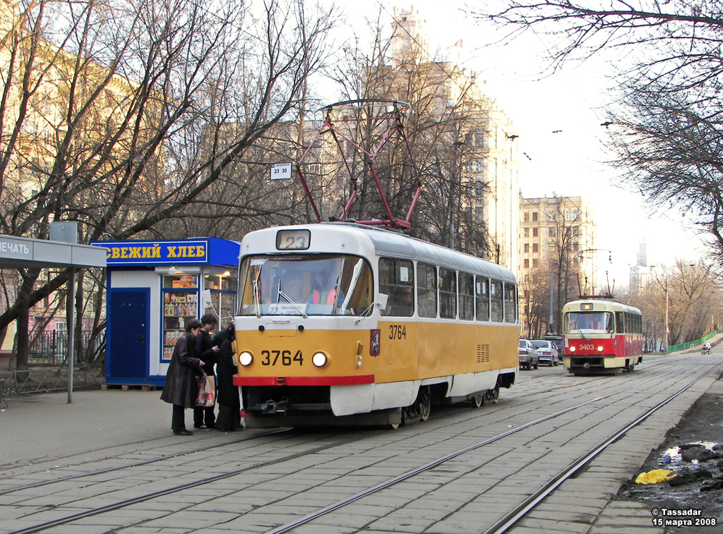 Москва, Tatra T3SU № 3764