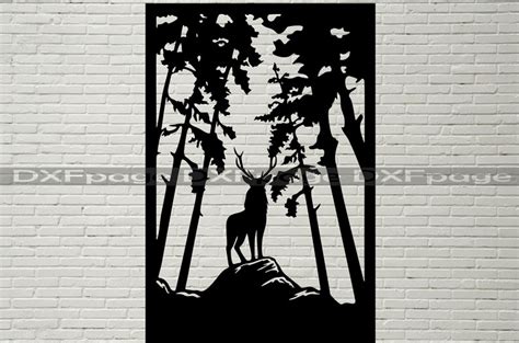 Deer Scene DXF Cut File Svg For Cricut Dxf Files For Plasma Etsy Canada