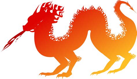 Fire Breathing Dragon Silhouette