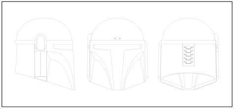 Classic Mandalorian Helmet Lineart By Wingzero 01 Custom On Deviantart