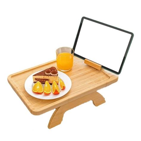 Fdit Plateau D Accoudoir De Canap Couch Tray Burlywood Bambou Pliant