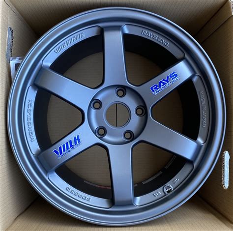 Fs Titanium Gunmetal Te37 Og 18x10 41 New In Box 2016 Honda Civic