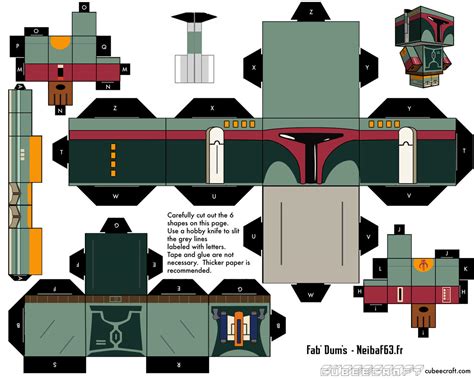 Boba Fett Template Cubeecraft By Neibaf63 On Deviantart