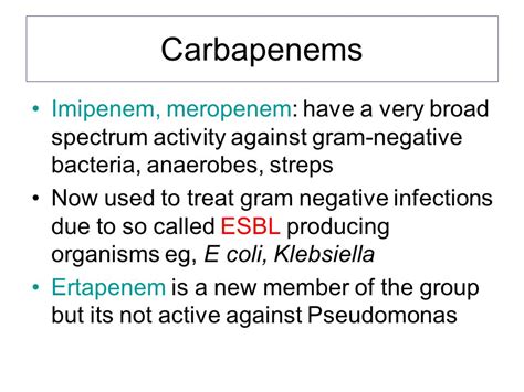 Antibiotic Coverage For Gram Negative Rods