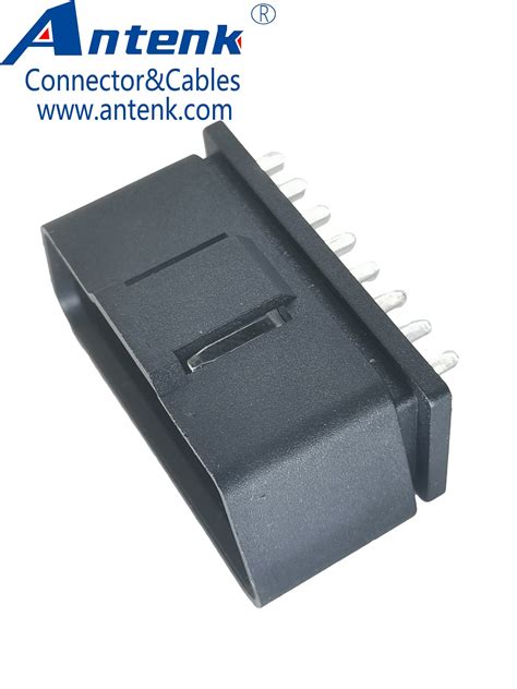 OBD 24V 16p Male 180 Degrees 16 Pin Male Connector 13 9 Teminal 1 8 Tin Plating OBD Connector