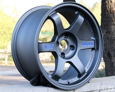 Rays Volk Racing Te37 Wheels 16x8 4x100 25 Offset Titanium Gunmetal