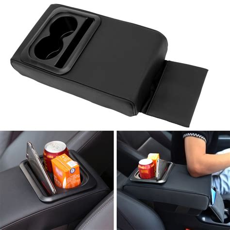 Bo Te De Coussin D Accoudoir De Voiture Anti Fatigue Avec Porte Gobelet