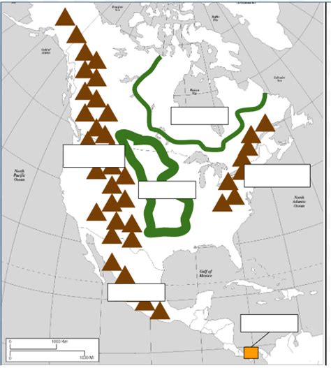 Major Landforms Of North America Diagram Quizlet