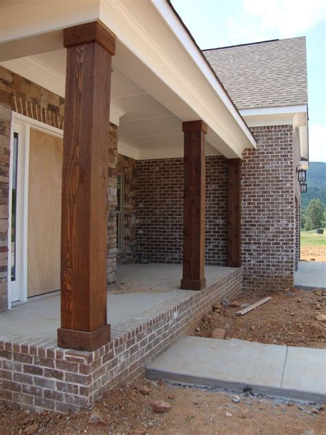 The front porch cedar columns are in place. front porch columns - Google Search | House exterior ...