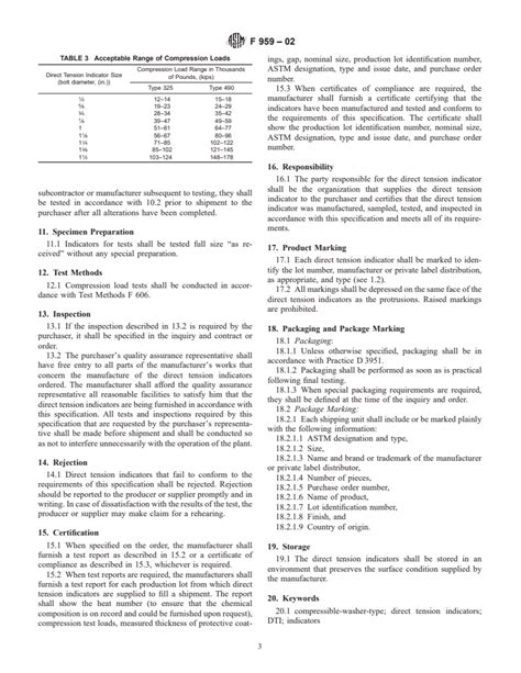 Astm F959 02 Standard Specification For Compressible Washer Type