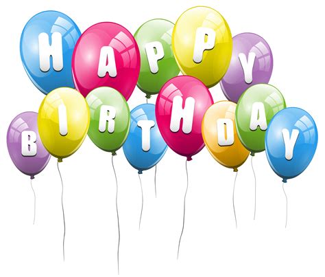 Happy Birthday Balloons Png Transparent Images Png All