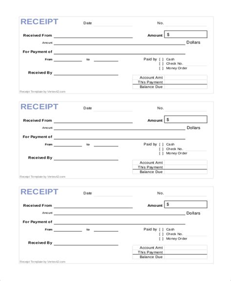 FREE 12 Sample Printable Receipt Forms In PDF Word Excel