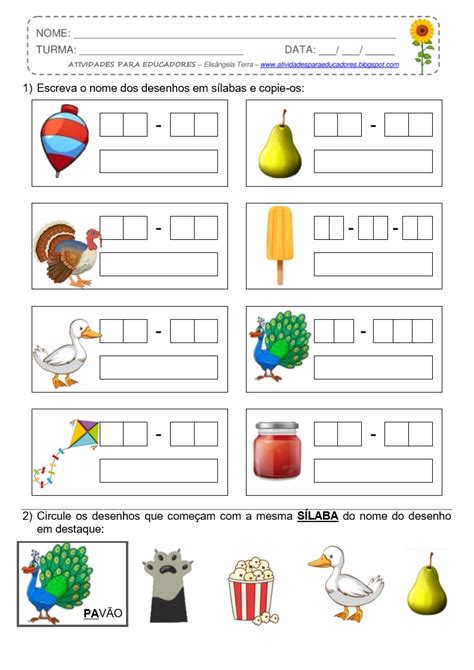 Atividades Para Educadores Ortografia Palavras Pa Pe Pi Po Pu