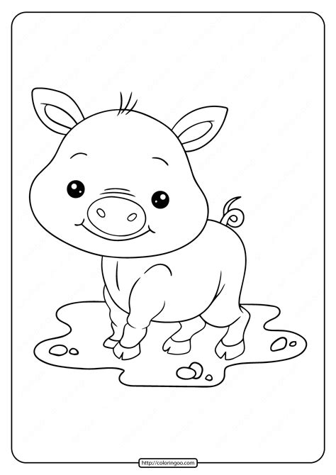 Indeed, most of the popular color is honestly, pig includes the funny mammalian and it is easy to get color. Printable Baby Cute Pig Coloring Pages