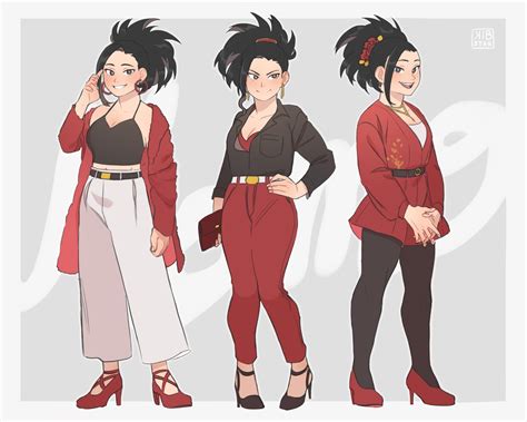 Aesthetic Momo Yaoyorozu Casual Outfit Fanart Anime Wp List