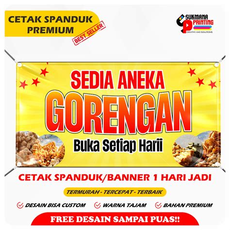 Jual Free Desain Spanduk Jualan Aneka Gorengan Spanduk Makanan