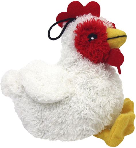 Multipet Look Whos Talking Chicken Plush Dog Toy