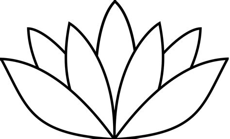 Simple Lotus Flower Drawing Clipart Best