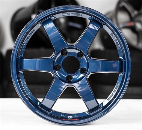 Volk Racing Te37sl 18×95 5×1143 40 Mag Blue Bl Wheel Set Import