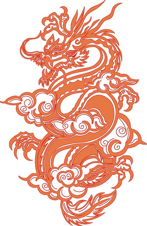 Chinese Dragon Svg Dxf Png Eps  Big Size 300 Dpi Etsy