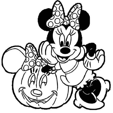 Minnie Mouse Halloween Coloring Page 2