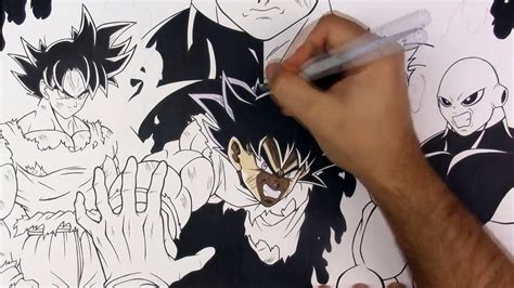 Goku Mastered Ultra Instinct Vs Jiren Drawing Denk Bee