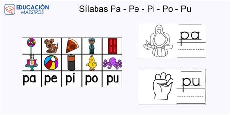 Imagenes Con Silabas Pa Pe Pi Po Pu