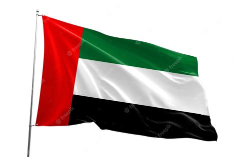 Premium Photo United Arab Emirates National Flag Isolated 3d White