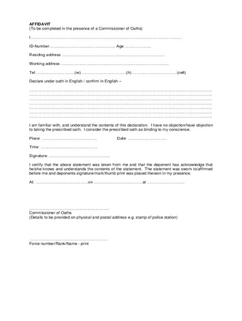 Saps Affidavit Online Fill Online Printable Fillable Blank Pdffiller