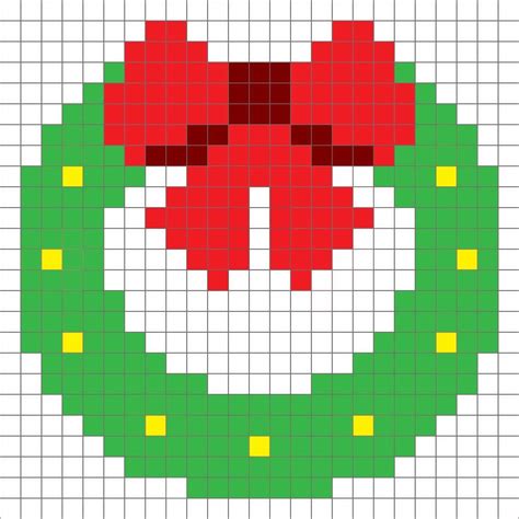 Crochet Wreath Pixel Square Repeat Crafter Me Crochet Wreath Xmas