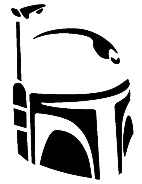 Boba Fett Pumpkin Stencil Star Wars Decal Star Wars Stencil Star