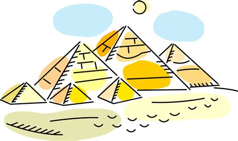 Vector Illustration Of Ancient Egyptian Great Pyramids Ancient Egypt