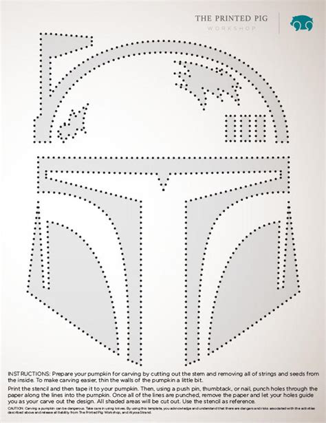 Star Wars Boba Fett Free Pumpkin Stencil Pumpkin Pattern Pumpkin