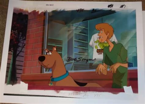 SCOOBY DOO ORIGINAL Production Cel Drawing OBG Zombie Island Signed Bob