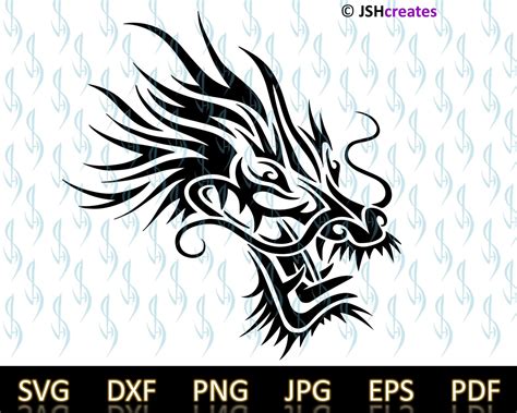 Tribal Dragon Svg Dragon Svg Chinese Dragon Svg Png  Etsy New Zealand