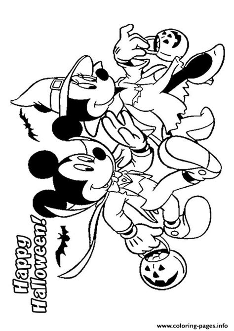 Mickey And Minnie Mouse Halloween Coloring Pages