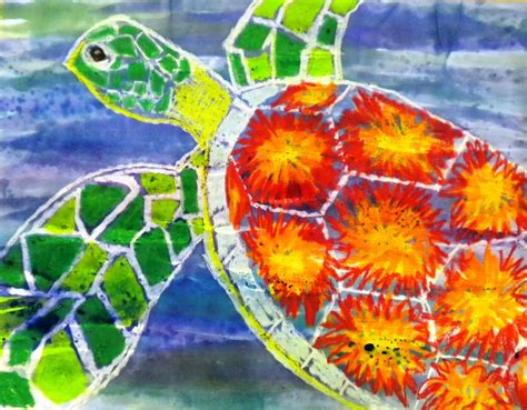 For The Love Of Art 3rd Grade Sea Turtles I Love This Blog She Is A