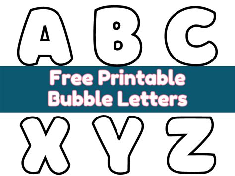 Free Printable Bubble Letters Alphabet Freebie Finding Mom 46 Off